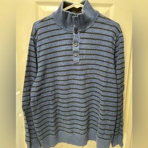 American Eagle - Mens Blue Striped Sweater (Size XL)